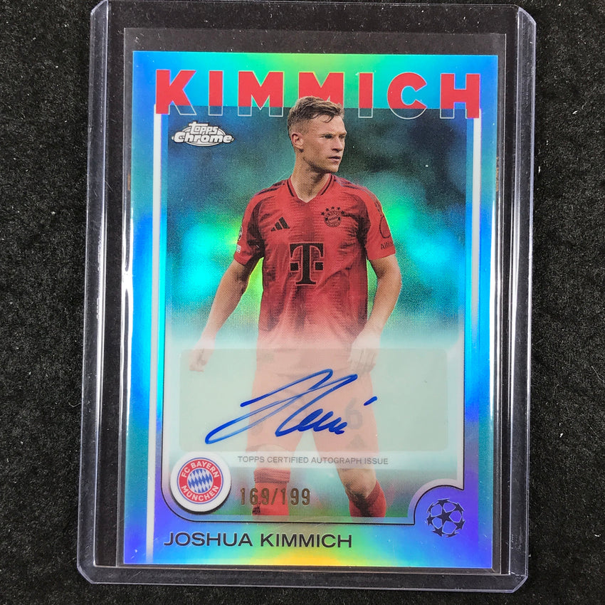 2024-25 Topps Chrome UEFA Club Comp JOSHUA KIMMICH Chrome Auto Aqua 169/199