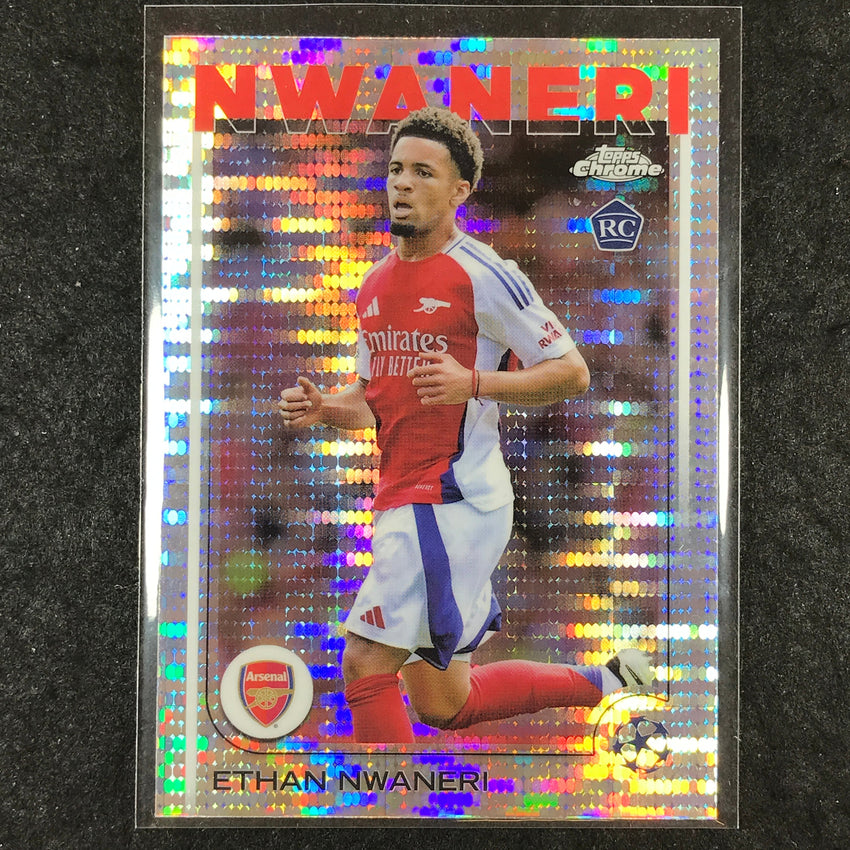 2024-25 Topps Chrome UEFA Club Comp ETHAN NWANERI Base Rookie Pulsar #158