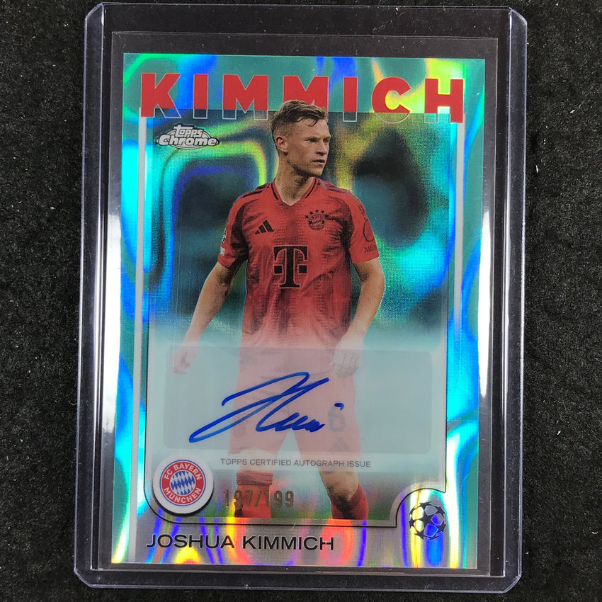 2024-25 Topps Chrome UEFA Club Comp JOSHUA KIMMICH Chrome Auto Aqua Lava 197/199