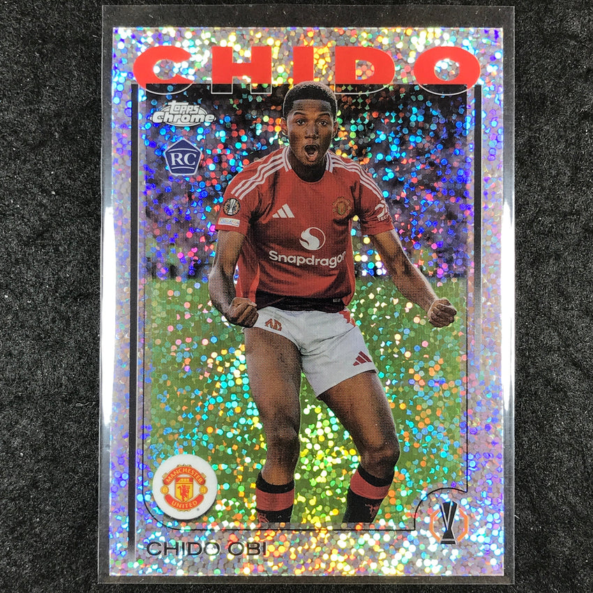 2024-25 Topps Chrome UEFA Club Comp CHIDO OBI Base Rookie Speckle #14