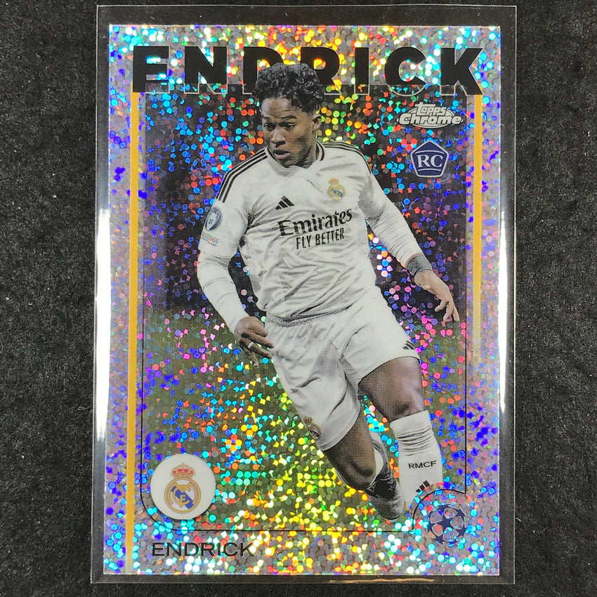 2024-25 Topps Chrome UEFA Club Comp ENDRICK Base Rookie Speckle #100