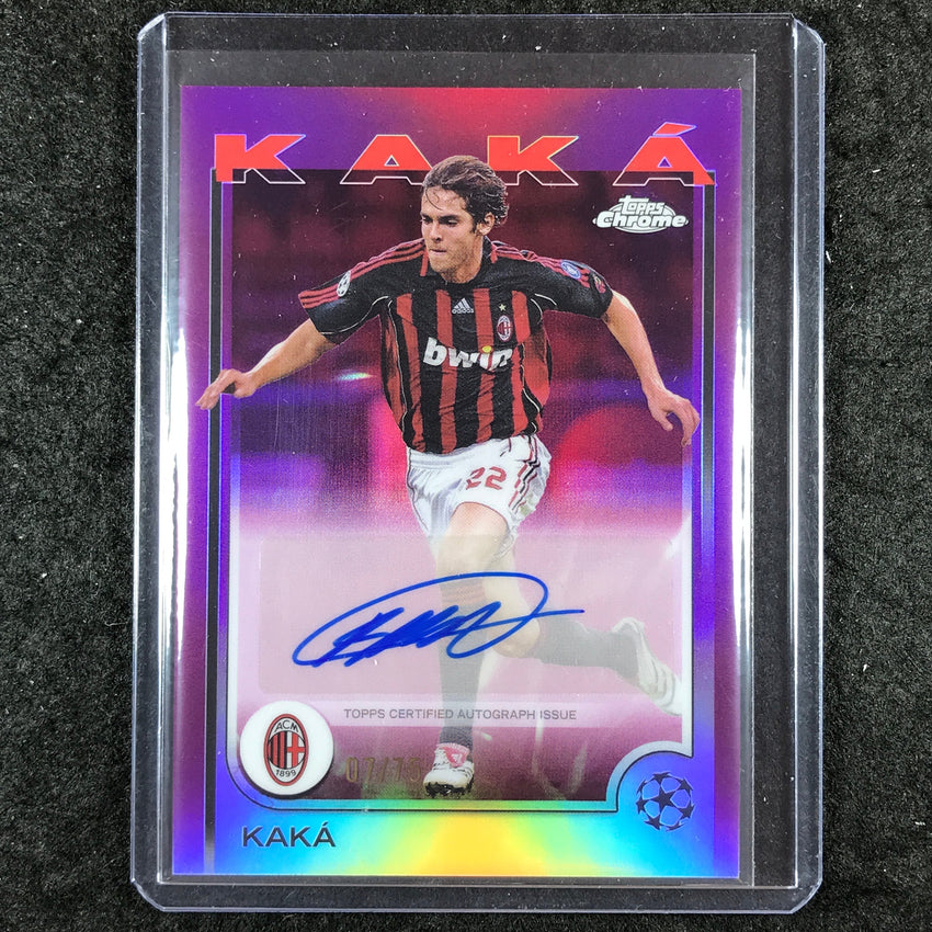 2024-25 Topps Chrome UEFA Club Comp KAKA Chrome Auto Magenta 7/75