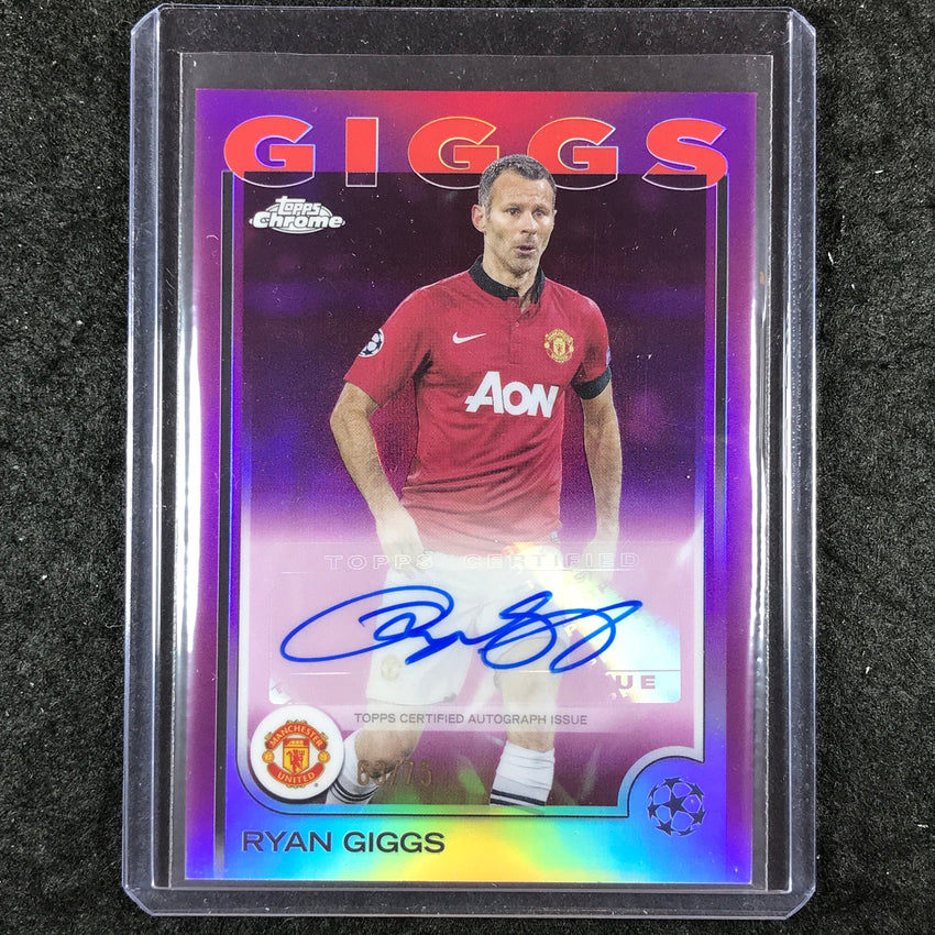 2024-25 Topps Chrome UEFA Club Comp RYAN GIGGS Chrome Auto Magenta 63/75