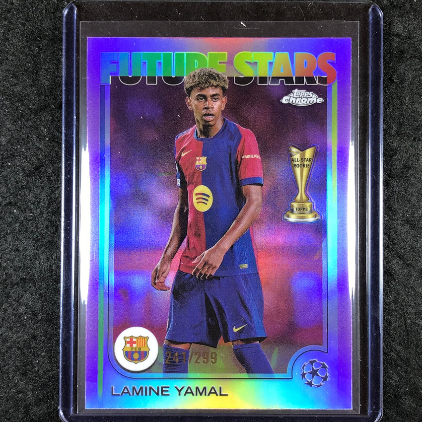2024-25 Topps Chrome UEFA Club Comp LAMINE YAMAL Future Stars Violet /299 #27