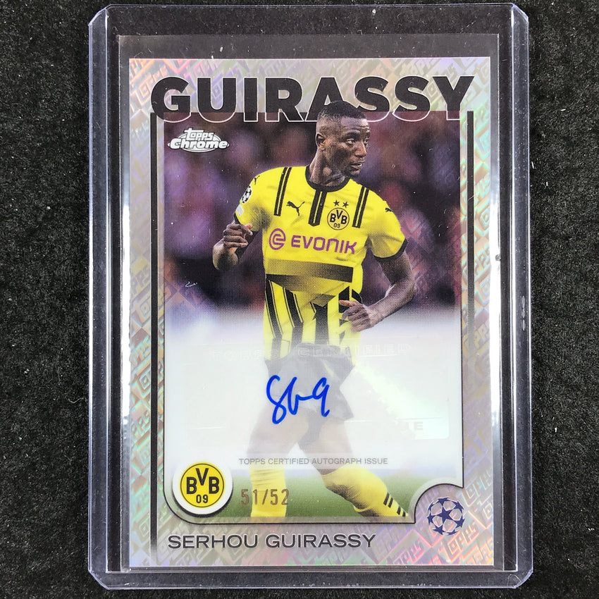 2024-25 Topps Chrome UEFA Club Comp SERHOU GUIRASSY Auto Toppsfractor 51/52