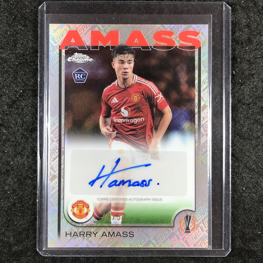 2024-25 Topps Chrome UEFA Club Comp HARRY AMASS Rookie Auto Toppsfractor 49/52