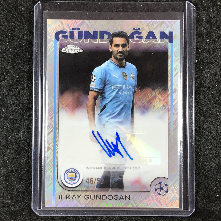 2024-25 Topps Chrome UEFA Club Comp ILKAY GUNDOGAN Auto Toppsfractor 46/52