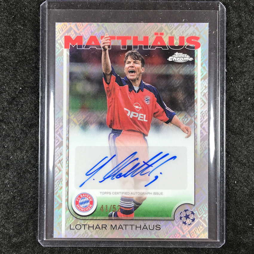 2024-25 Topps Chrome UEFA Club Comp LOTHAR MATTHAUS Auto Toppsfractor 41/52