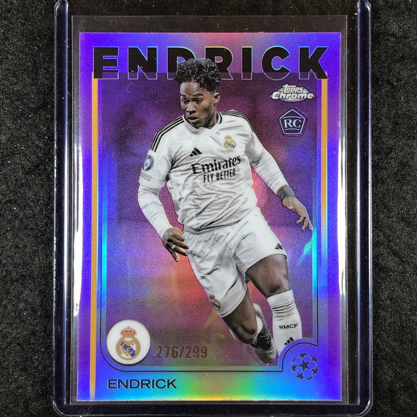 2024-25 Topps Chrome UEFA Club Comp ENDRICK Rookie Base Violet /299 #100
