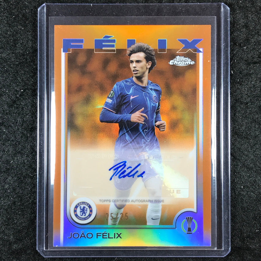 2024-25 Topps Chrome UEFA Club Comp JOAO FELIX Chrome Auto Orange 25/25