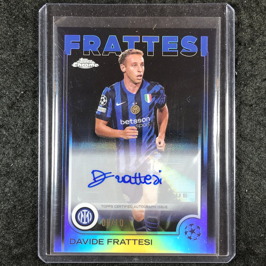 2024-25 Topps Chrome UEFA Club Comp DAVIDE FRATTESI Chrome Auto Black 6/10