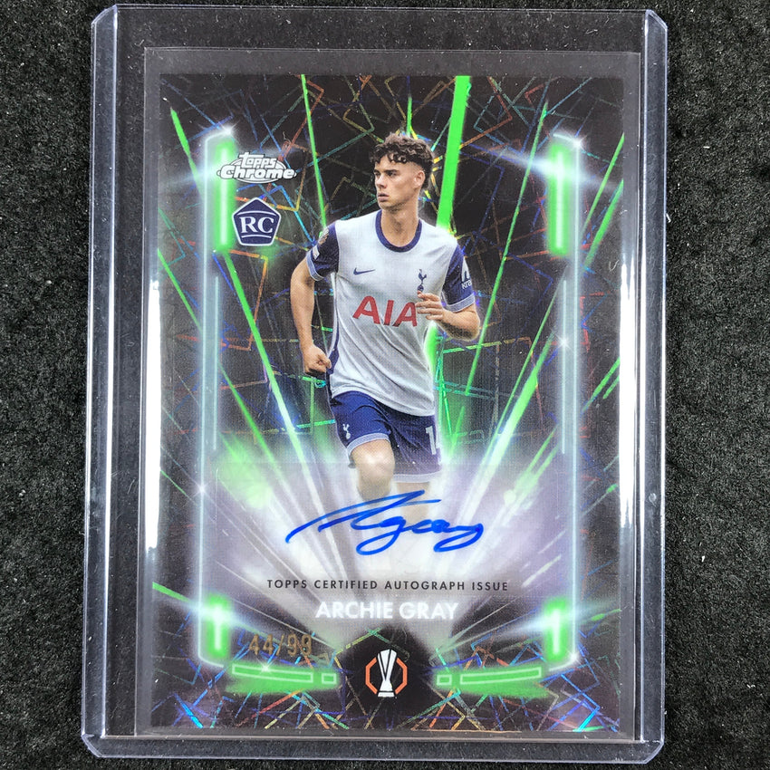 2024-25 Topps Chrome UEFA Club Comp ARCHIE GRAY Black Lazer Rookie Auto 44/99