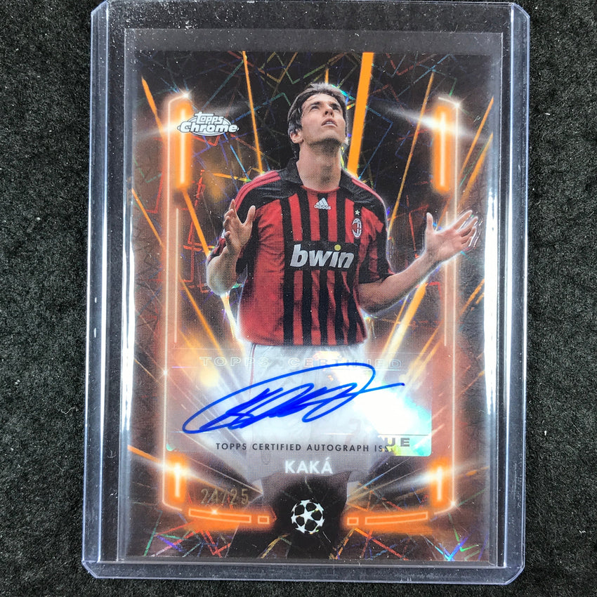 2024-25 Topps Chrome UEFA Club Comp KAKA Black Lazer Auto Orange 24/25
