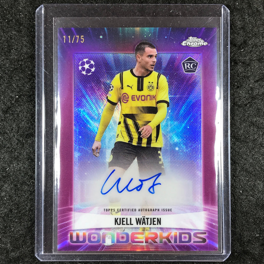 2024-25 Topps Chrome UEFA Club Comp KJELL WATJEN Wonderkids Rookie Auto 11/75