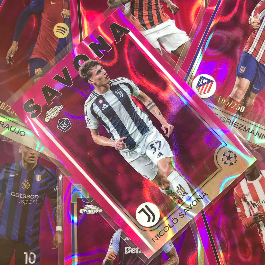 2024-25 Topps Chrome UEFA Club Comp MORGAN ROGERS Future Stars Pink Lava /250