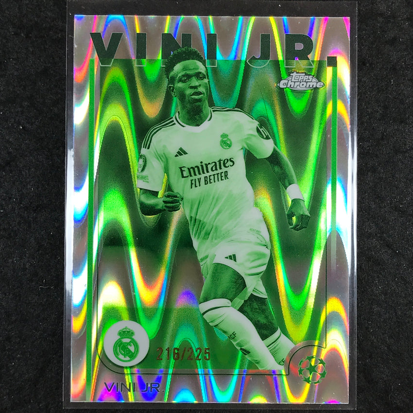 2024-25 Topps Chrome UEFA Club Comp VINI JR. Base Night Vision RayWave /225 #7