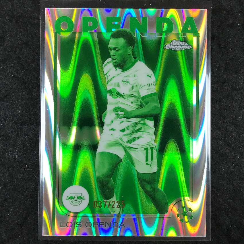 2024-25 Topps Chrome UEFA Club Comp LOIS OPENDA Night Vision RayWave /225 #20