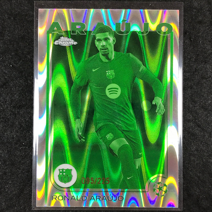 2024-25 Topps Chrome UEFA Club Comp RONALD ARAUJO Night Vision RayWave /225 #24