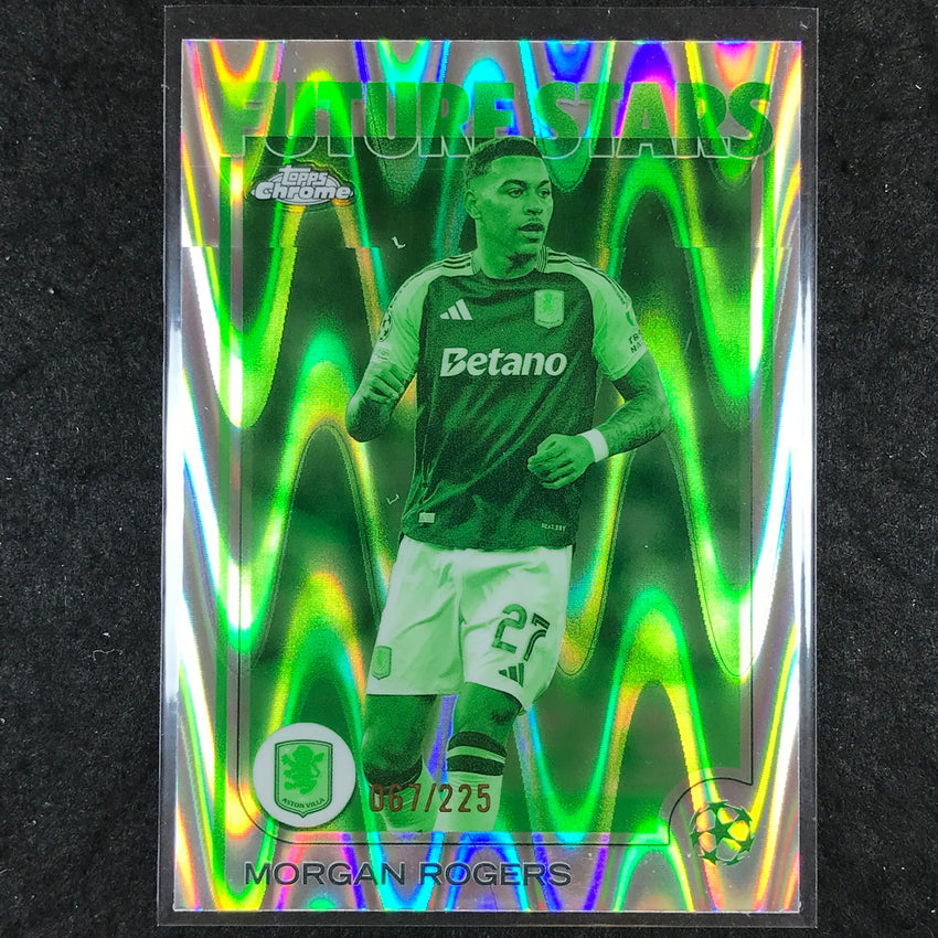 2024-25 Topps Chrome UEFA Club Comp MORGAN ROGERS Future Stars Night Vision /225