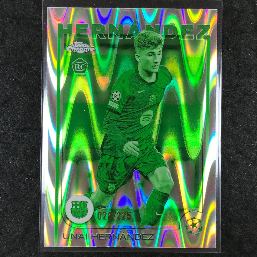 2024-25 Topps Chrome UEFA Club Comp UNAI HERNANDEZ Rookie Night Vision /225 #52