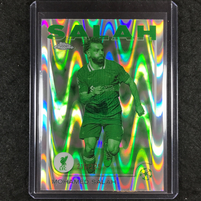 2024-25 Topps Chrome UEFA Club Comp MOHAMED SALAH Night Vision RayWave /225 #87