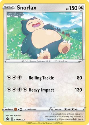 Snorlax - SWSH032 - Pokemon SWSH Sword & Shield Promo