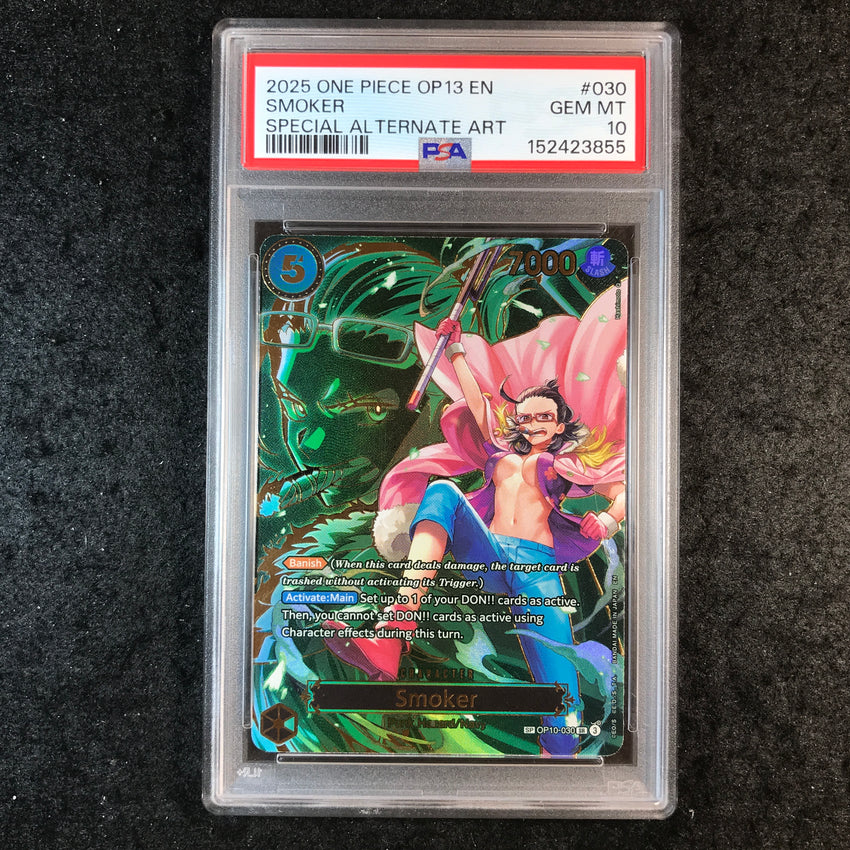 PSA 10 Smoker OP10-030 SP OP13 - SP Alternate Art One Piece 855