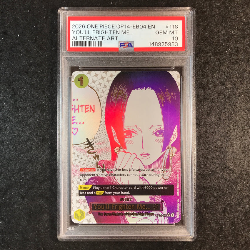 PSA 10 You'll Frighten Me… OP14-116 Manga Alternate Art One Piece 983