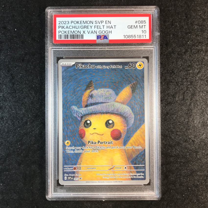 PSA 10 Pikachu With Grey Felt Hat - SVP 085 - Pokemon X Van Gogh 811
