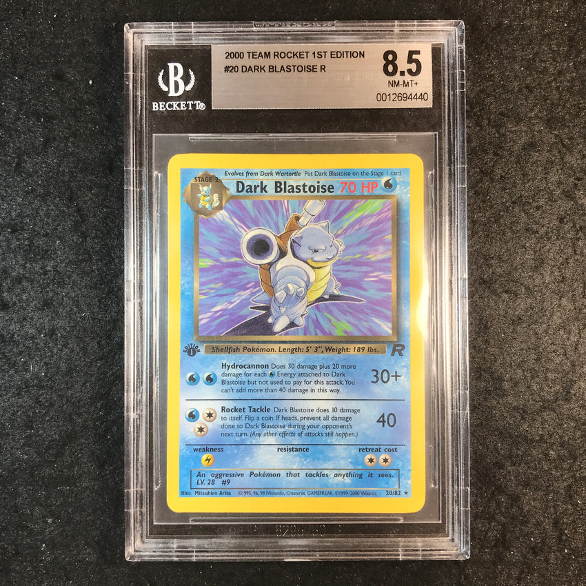 BGS 8.5 Dark Blastoise - 20/82 - 2000 Team Rocket 1st Edition 440