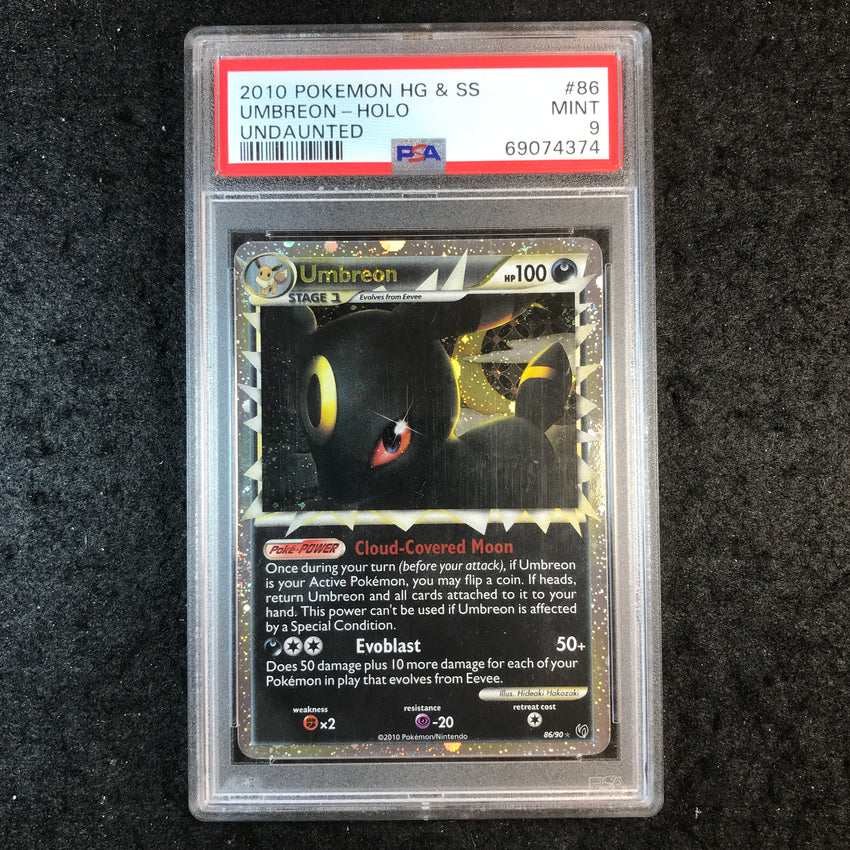 PSA 9 Umbreon Prime - 86/90 - 2010 Holo Rare HGSS Undaunted 374