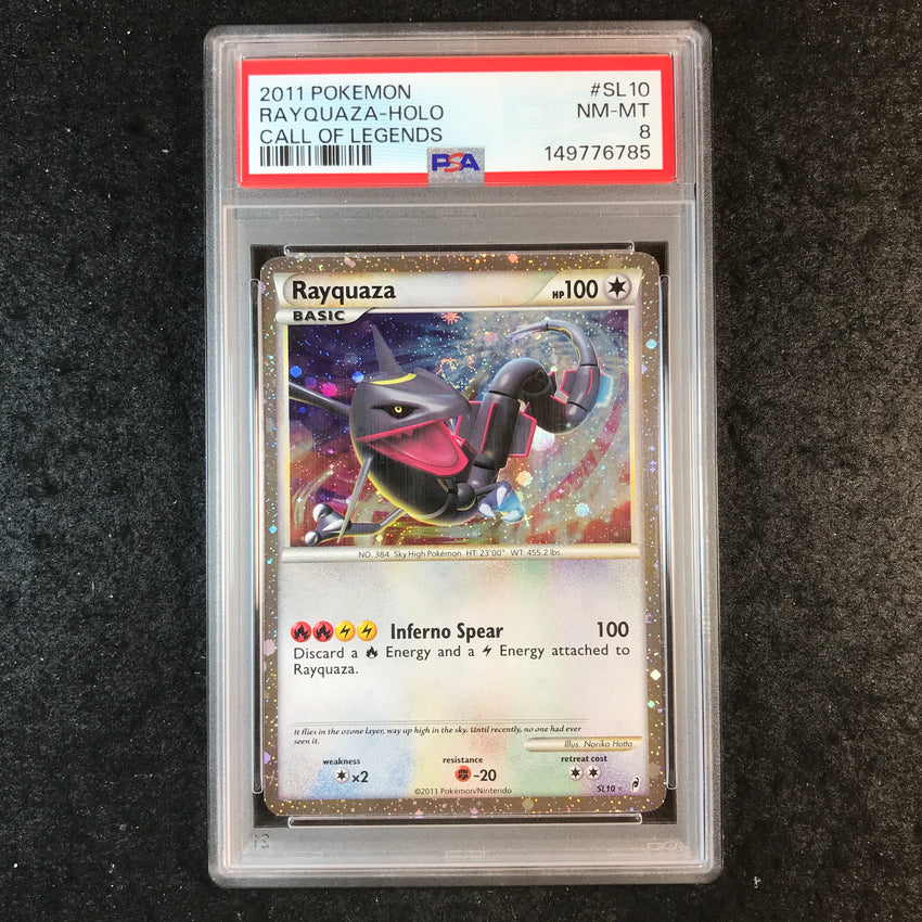 PSA 8 Rayquaza - SL10 - 2011 Holo Shiny Secret Rare Pokemon Call Of Legends 785