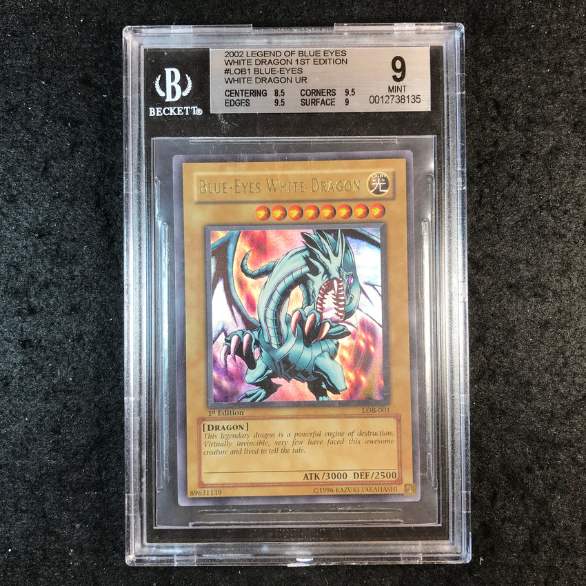 BGS 9 Blue-Eyes White Dragon - LOB-001 - Ultra Glossy 1st Ed. North American 135