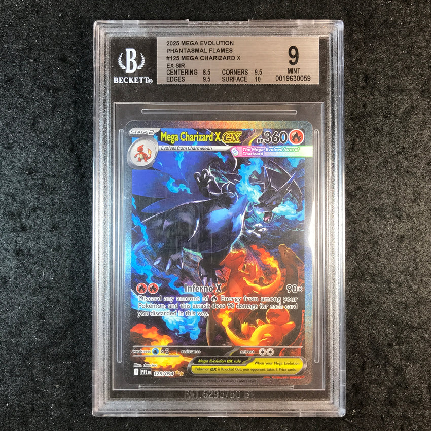 BGS 9 Mega Charizard ex 125/094 Special Illustration Rare Phantasmal Flames 059