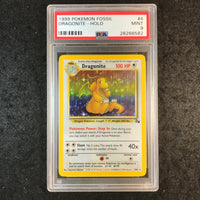 PSA 9 Dragonite - 4/62 - Holo Pokemon 1999 Fossil Unlimited 582