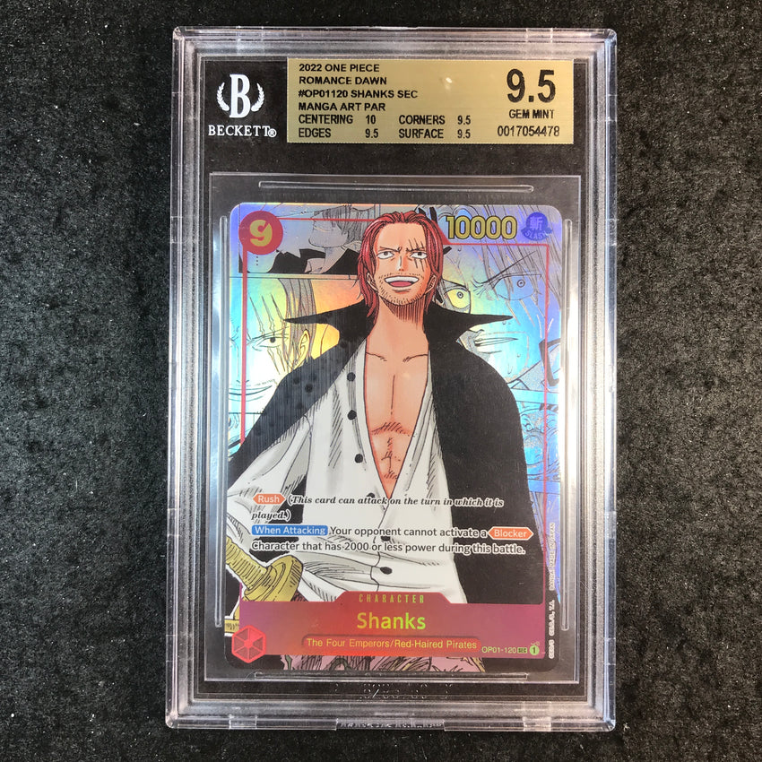 BGS 9.5 Shanks OP01-120 - Manga SSP 2022 One Piece Romance Dawn 478
