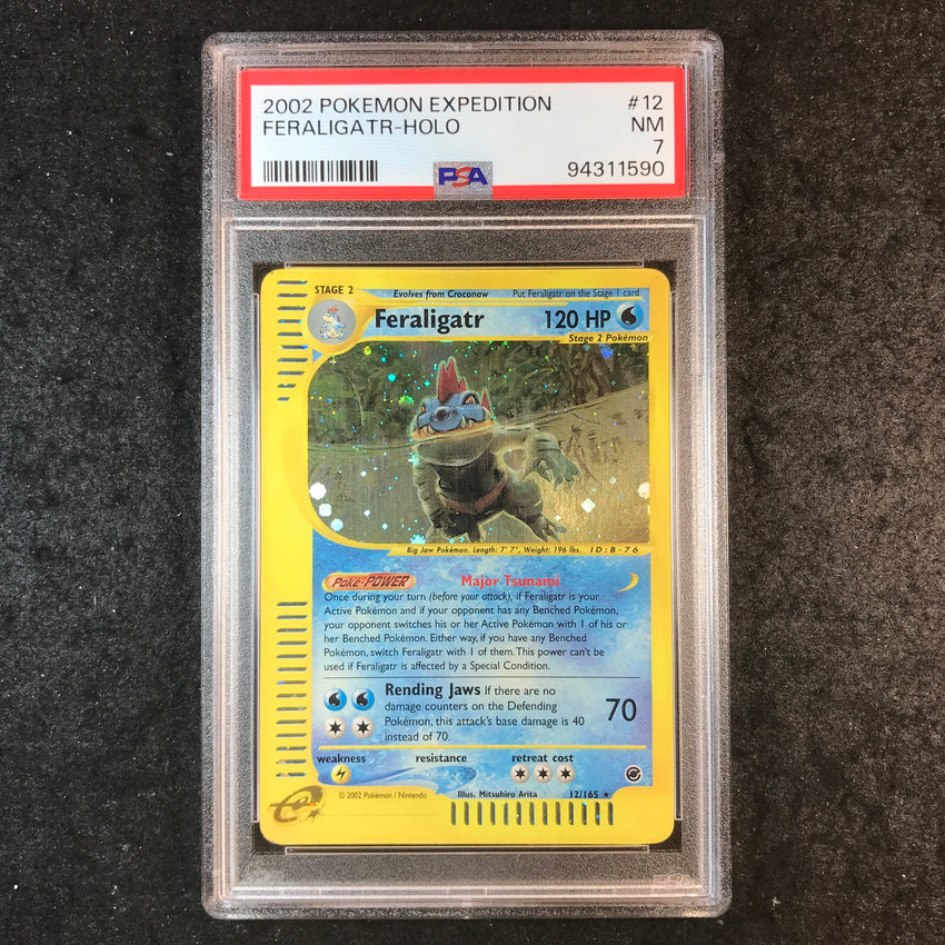 PSA 7 Feraligatr - 12/165 - Holo 2002 Pokemon Expedition 590