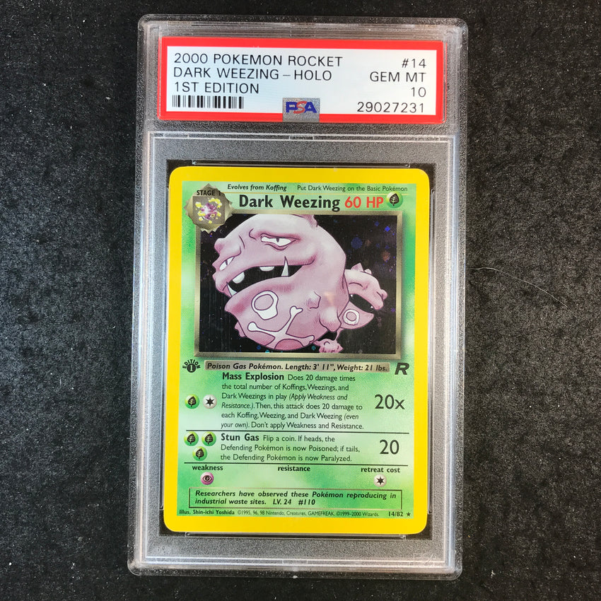 PSA 10 Dark Weezing - 14/82 - 2000 Holo Rocket 1st Edition 231