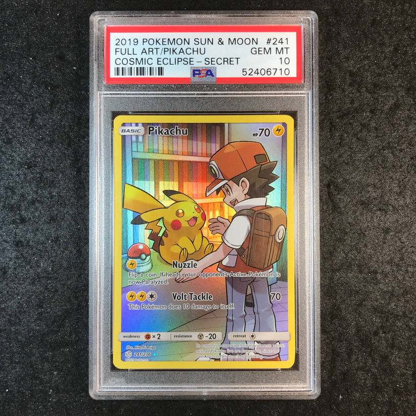 PSA 10 Pikachu - 241/236 - Secret Rare Cosmic Eclipse 710