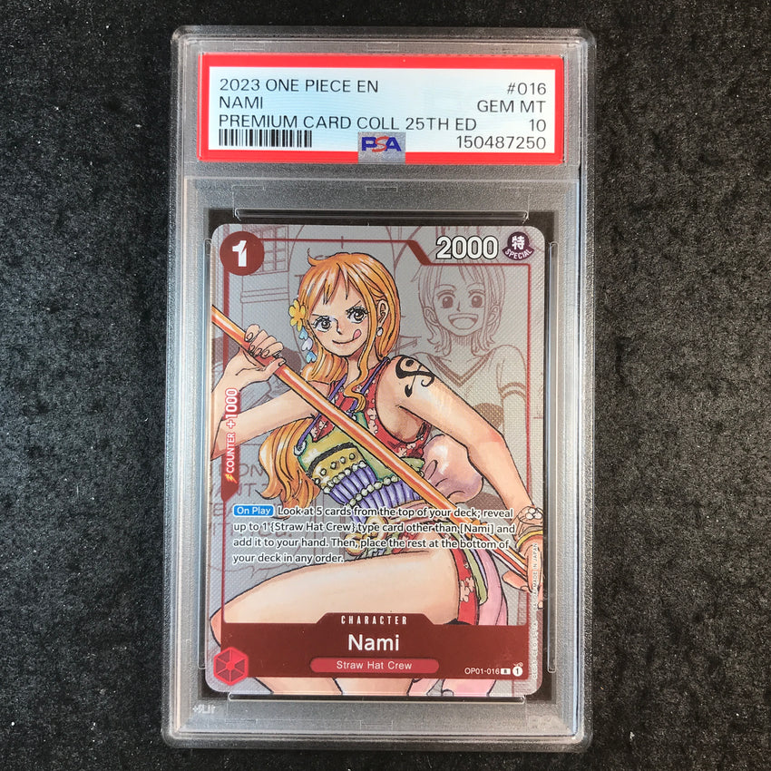 PSA 10 Nami OP01-016 - Premium Card Collection 25th Edition 250