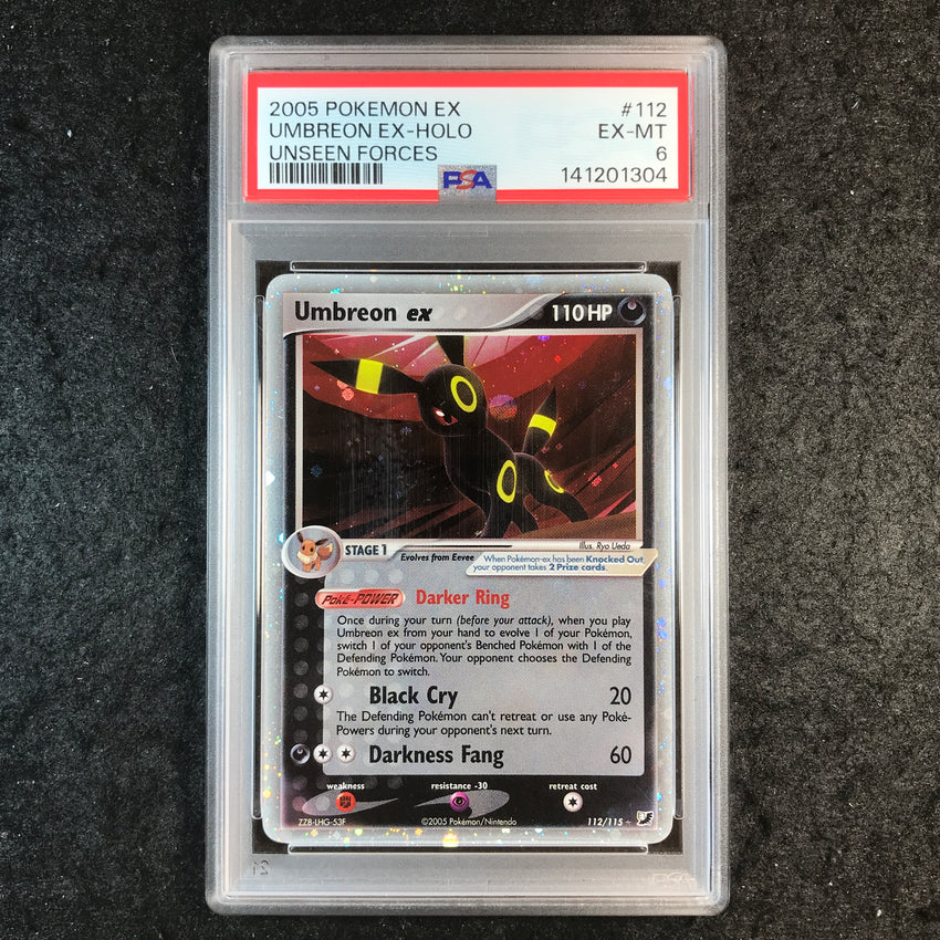 PSA 6 Umbreon ex - 112/115 - 2005 Holo Unseen Forces 304