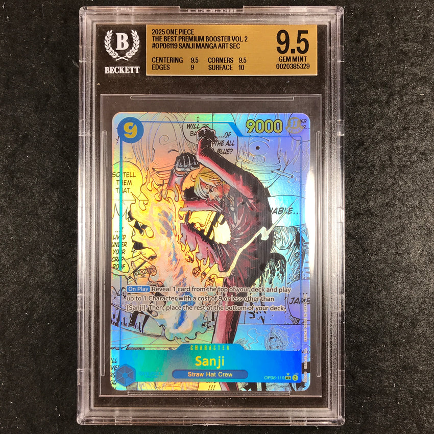 BGS 9.5 Sanji OP06-119 SEC - Manga One Piece PRB-02 Premium Booster Vol. 2 (329)