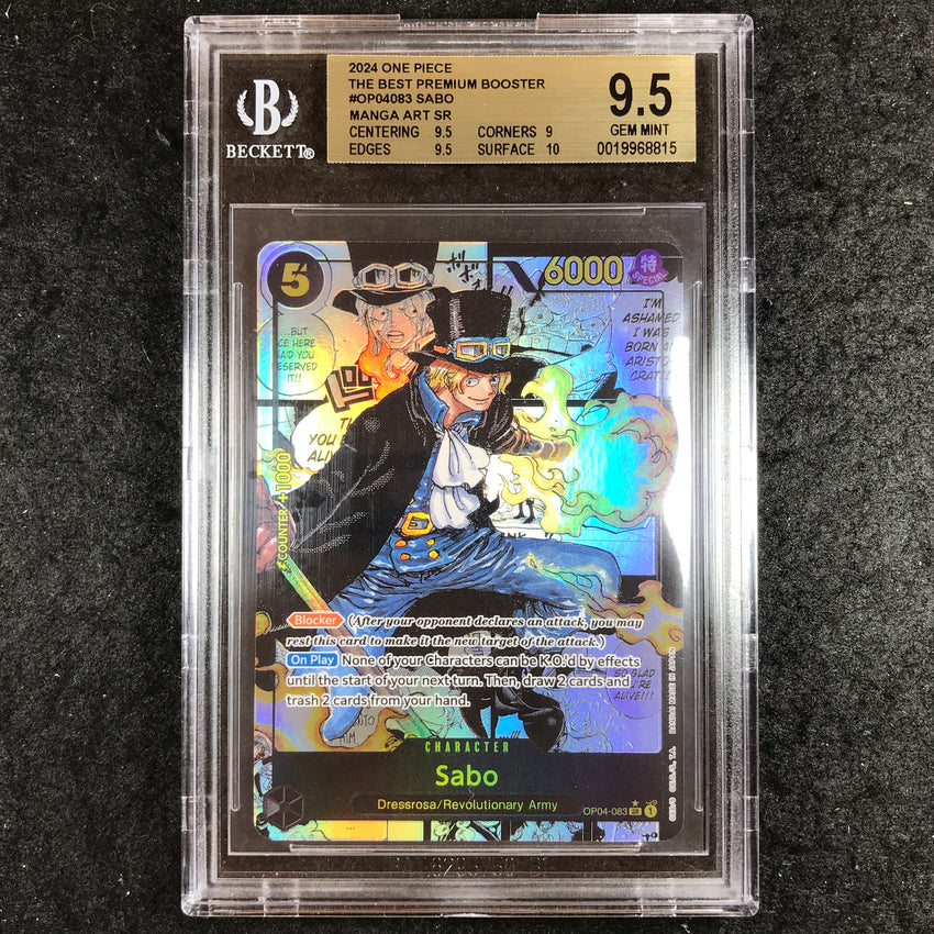 BGS 9.5 Sabo OP04-083 SR - Manga One Piece PRB-01 THE BEST Premium Booster (815)