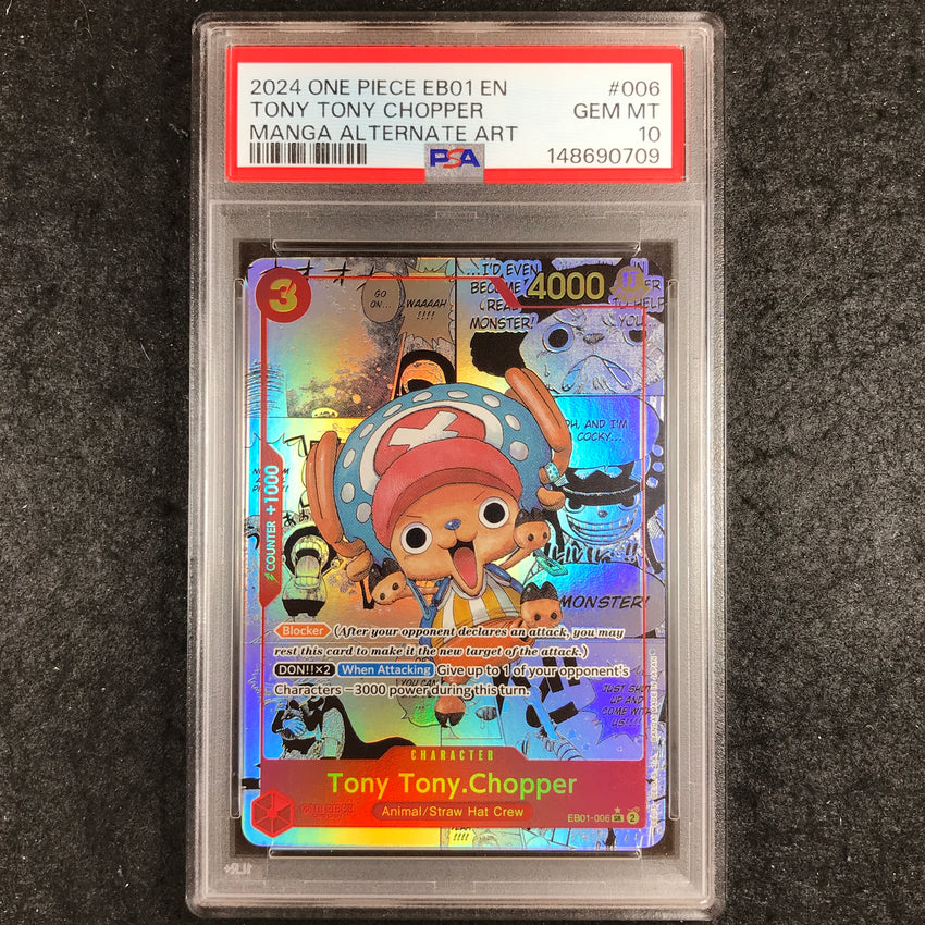 PSA 10 Tony Tony.Chopper EB01-006 - Manga One Piece EB-01 Memorial Booster 709