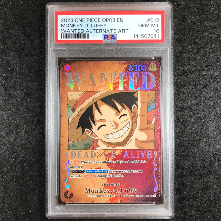 PSA 10 Monkey.D.Luffy ST01-012 - Wanted Poster SP OP-03 Pillars of Strength 941
