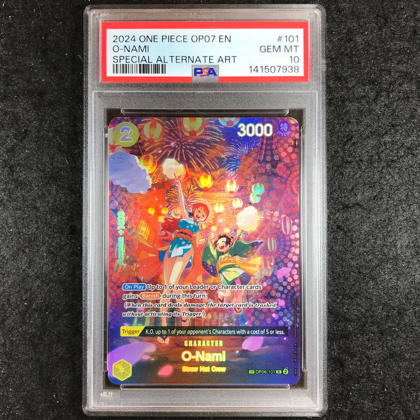 PSA 10 O-Nami OP06-101 R - SP One Piece OP-07 500 Years in te Future 938