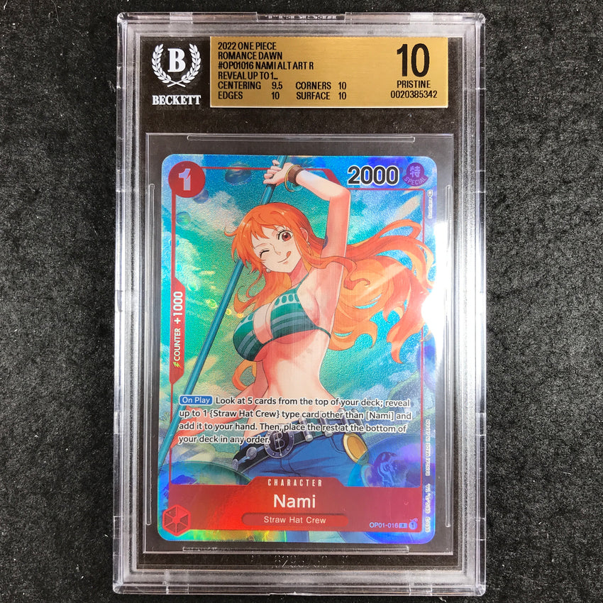 BGS 10 Nami OP01-016 SR - Alternate Art ERRATA One Piece OP-01 Romance Dawn 342