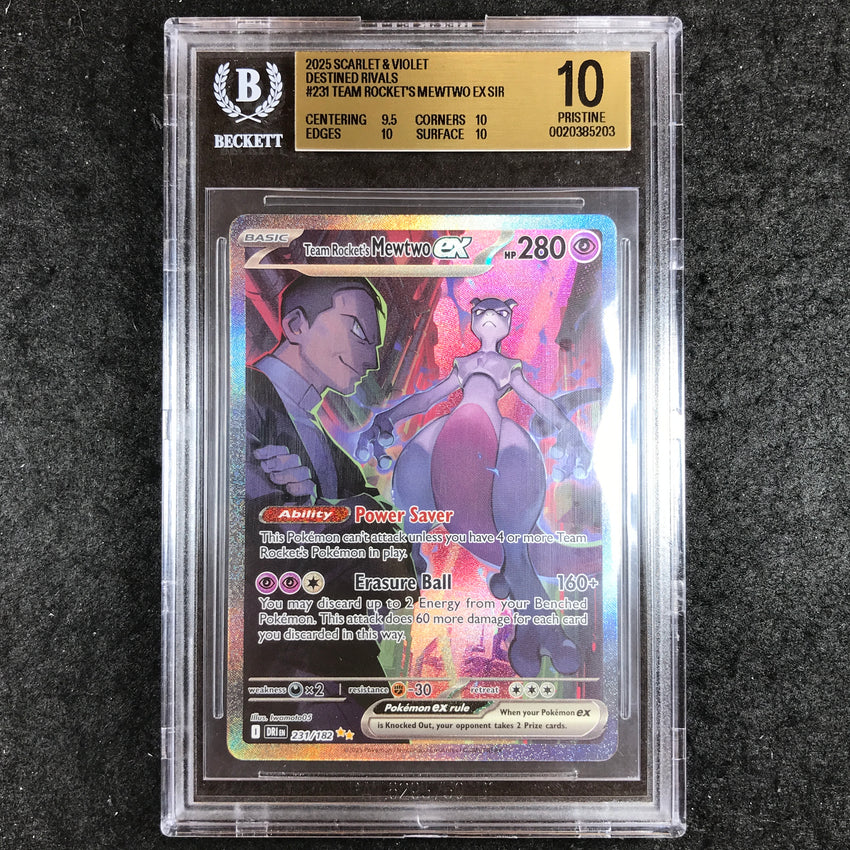 BGS 10 Team Rocket's Mewtwo 231/182 - Special Illustration Destined Rivals 203