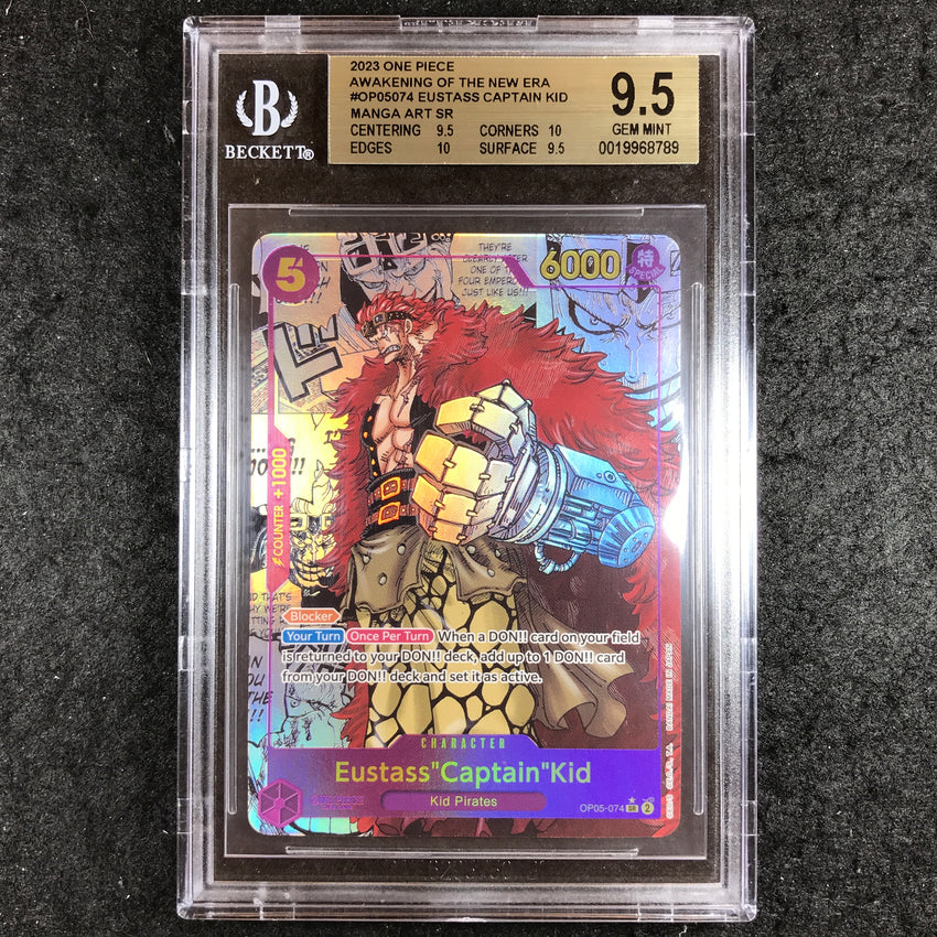 BGS 9.5 Eustass"Captain"Kid OP05-074 SR - Manga Awakening of the New Era 789