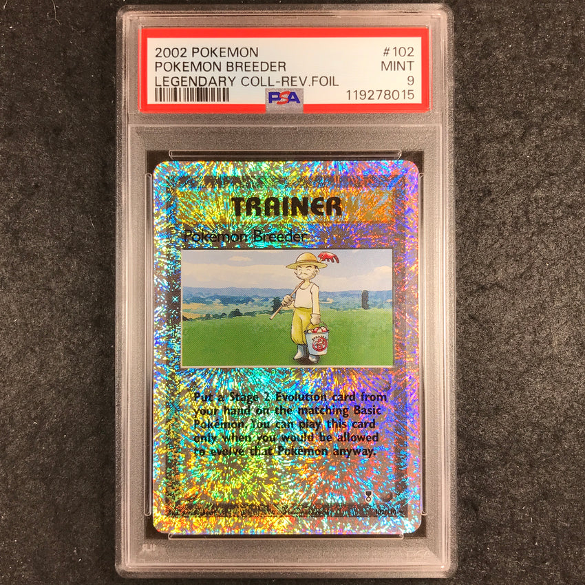 PSA 9 Pokemon Breeder - 102/110 - Pokemon Legendary Collection Reverse Holo 015